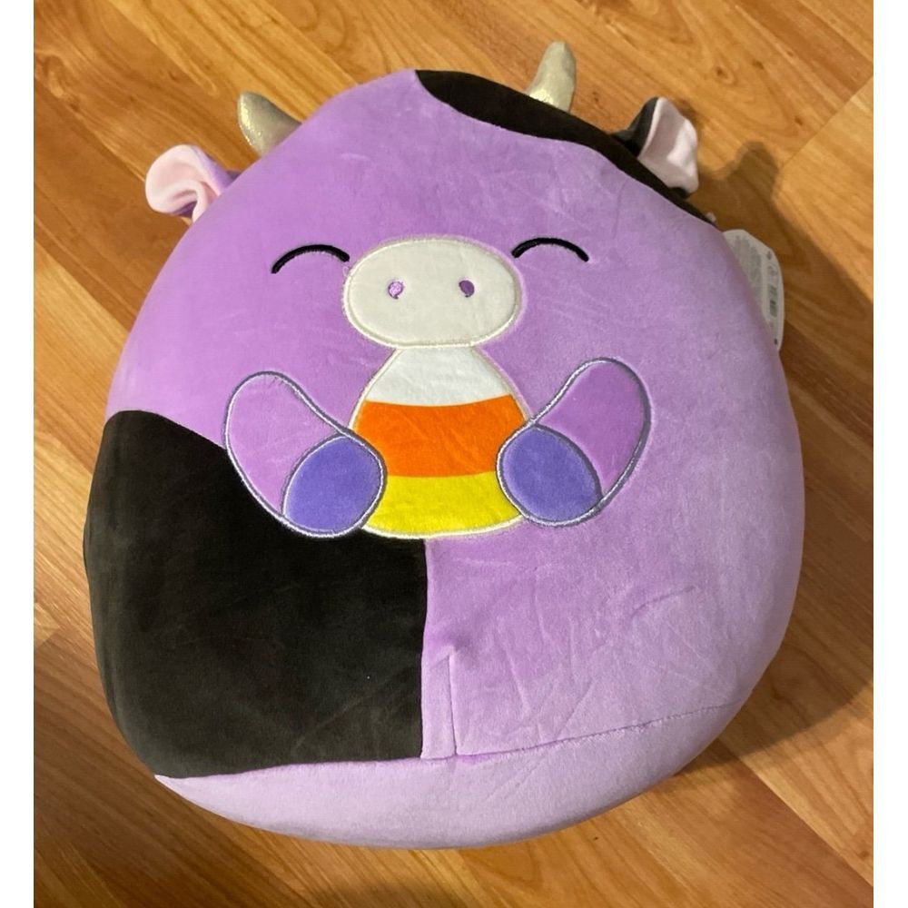 Squishmallows Official‎ Kellytoys 13 Inch Alexie the Black and Purple Cow